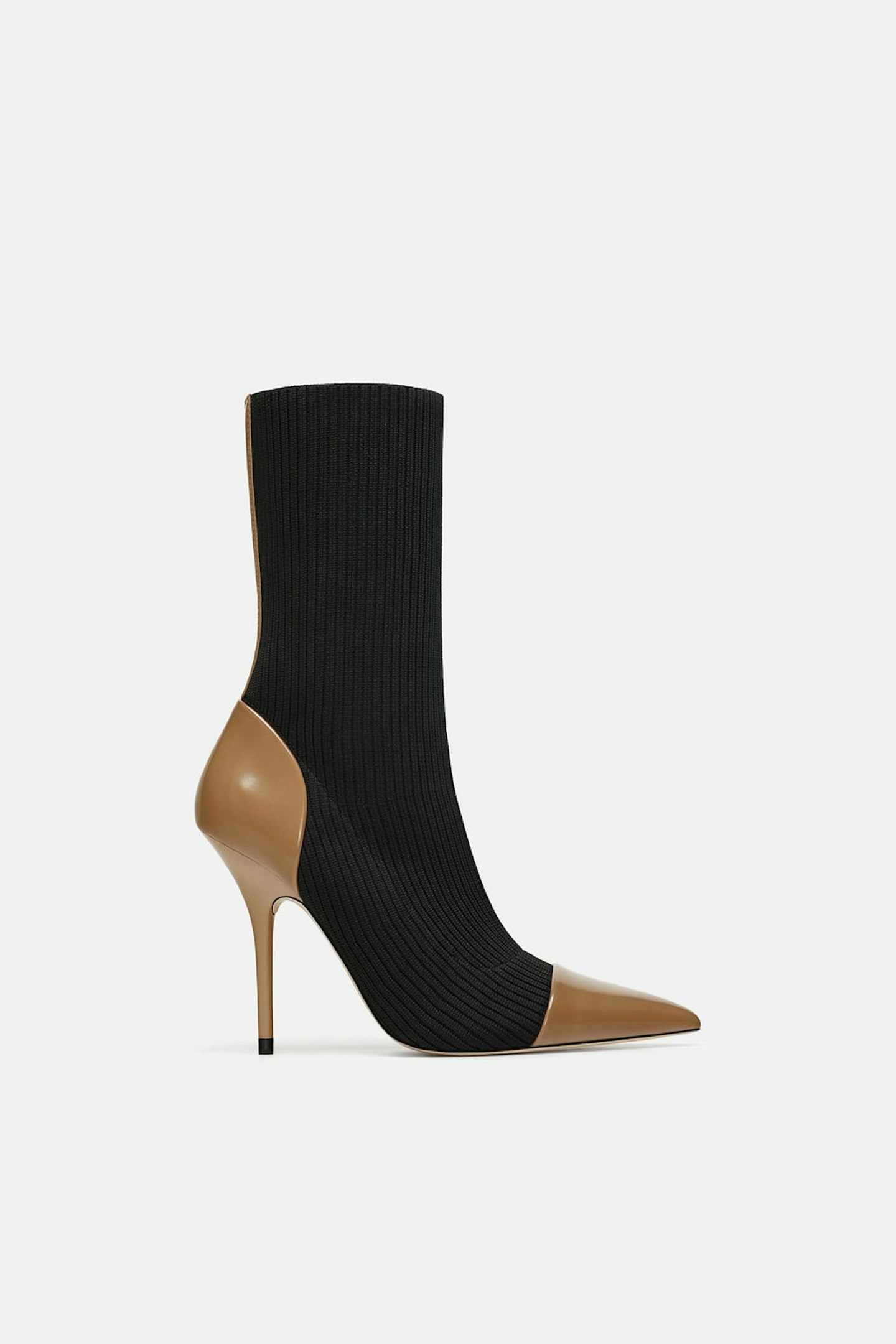 zara  Fabric High Heel Ankle Boots