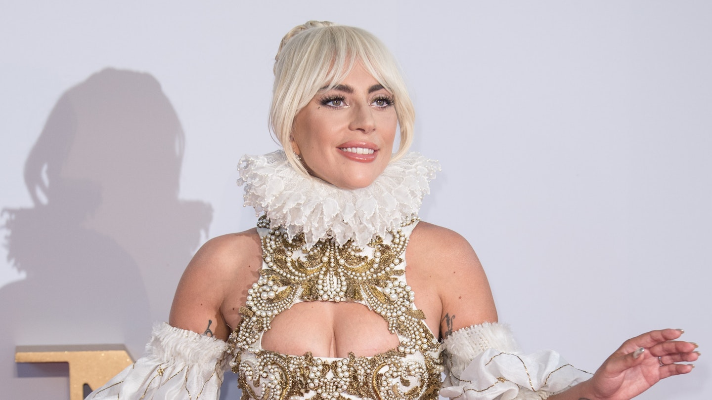 Lady Gaga Attends London Premiere Dressed As Elizabeth I
