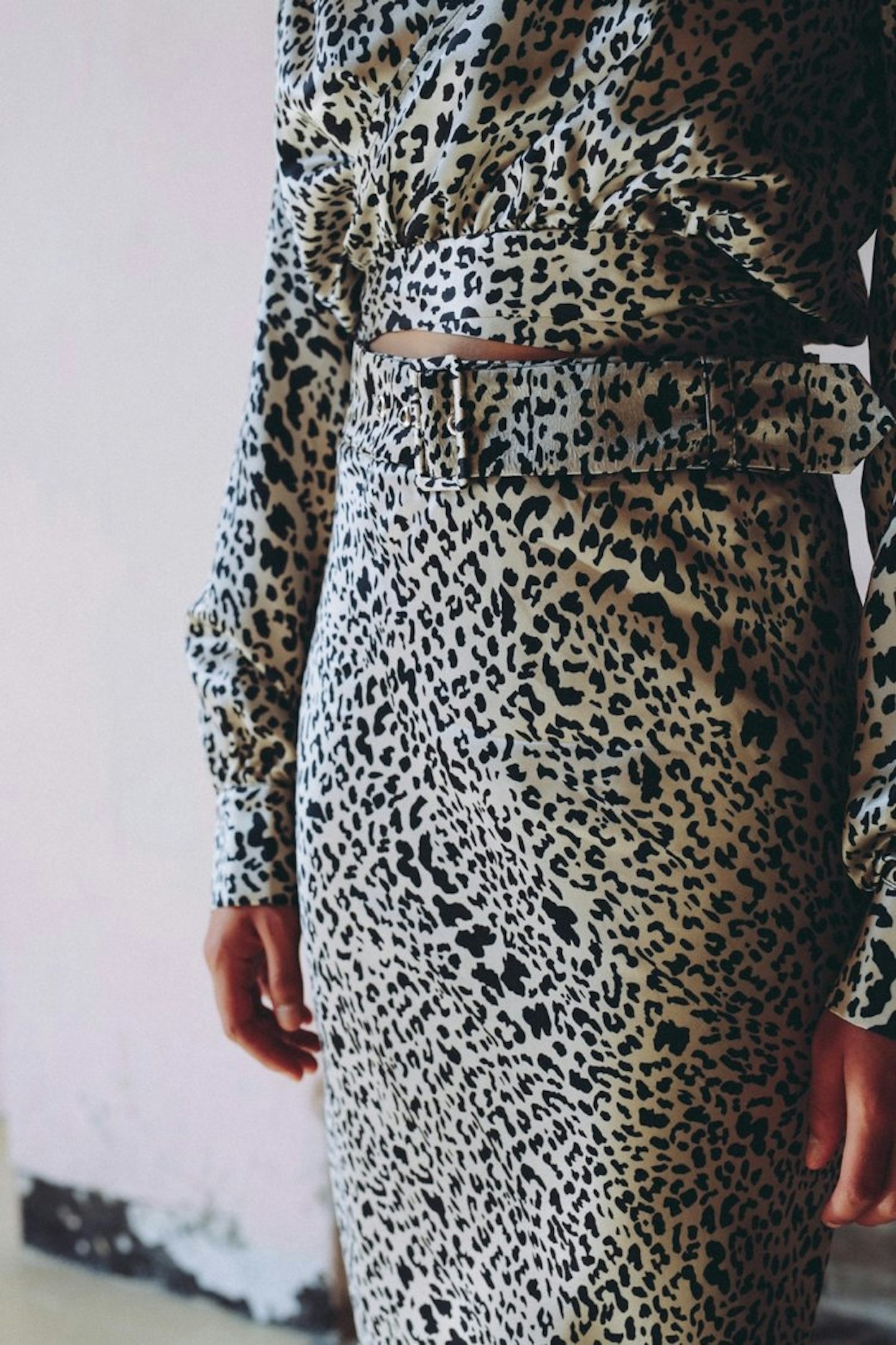 Art dealer., Gwyneth Belted Waist Skirt in Leopard Print