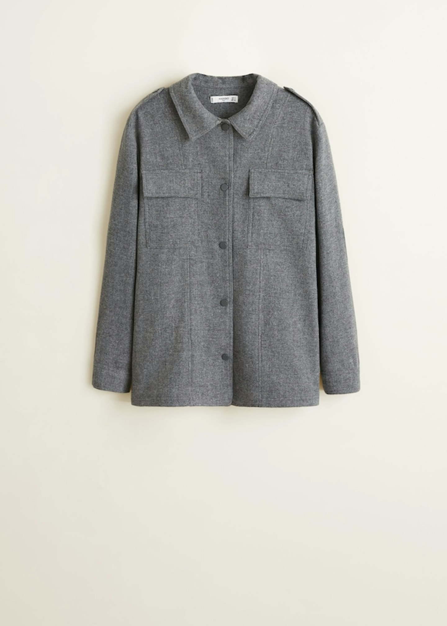 Mango, Wool-Blend Overshirt