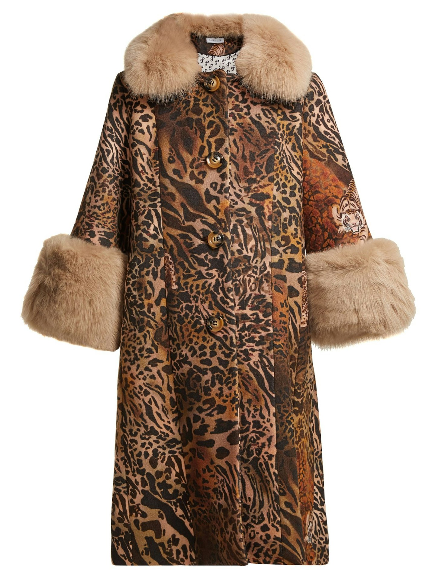 Saks Potts, Yvonne Leopard Print Wool Coat, £1108, Matchesfashion.com