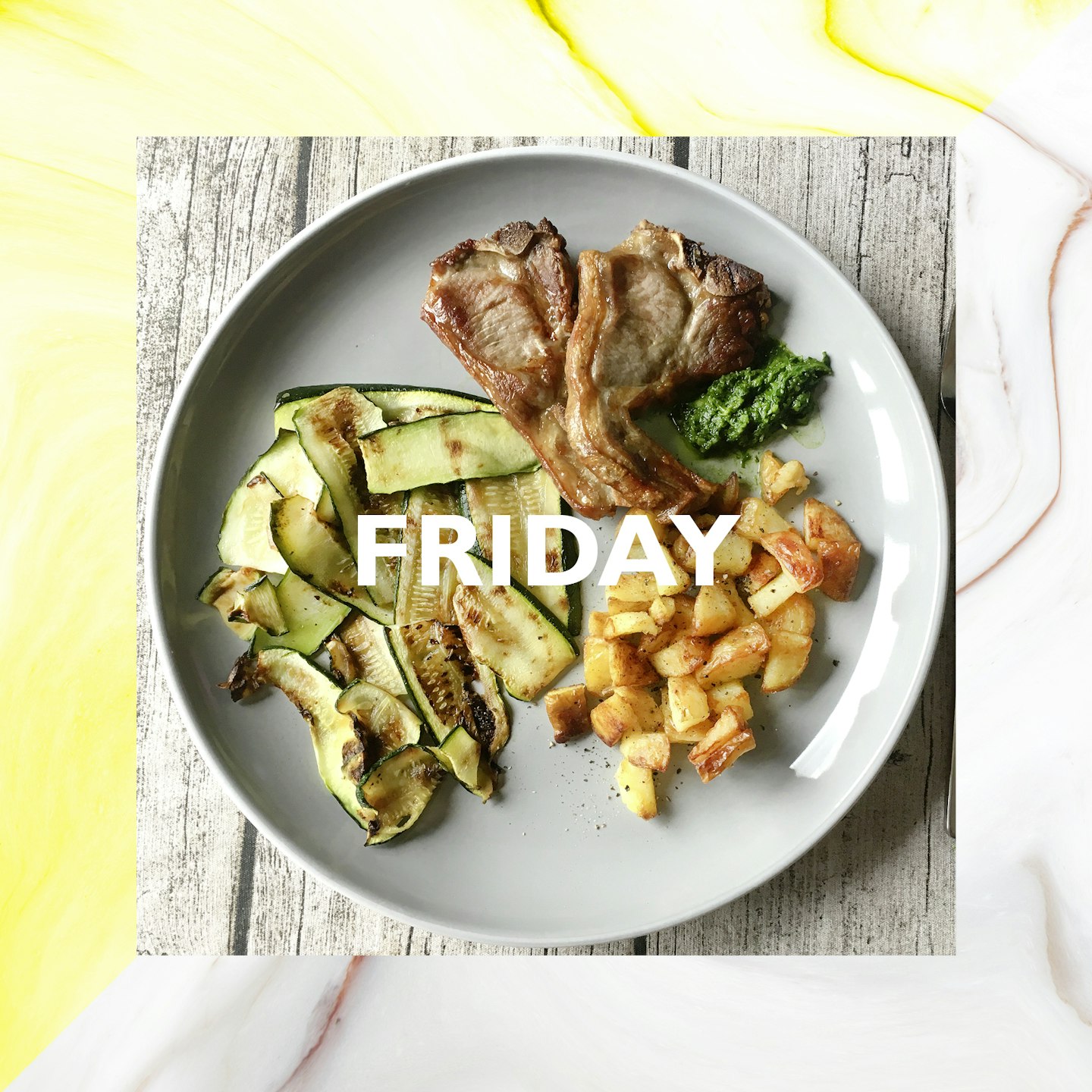 Friday – Herby Lamb Chops & Sauteed Potatoes, 45 mins 