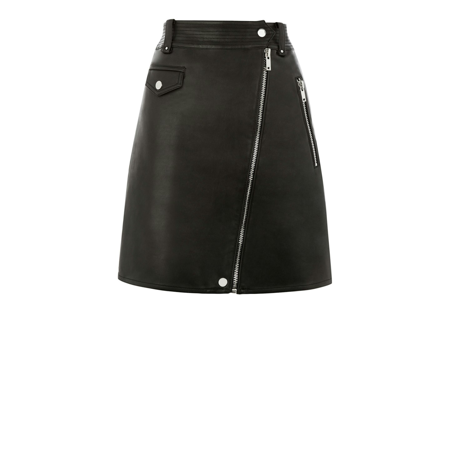 Warehouse, Faux Leather Biker Skirt, £39