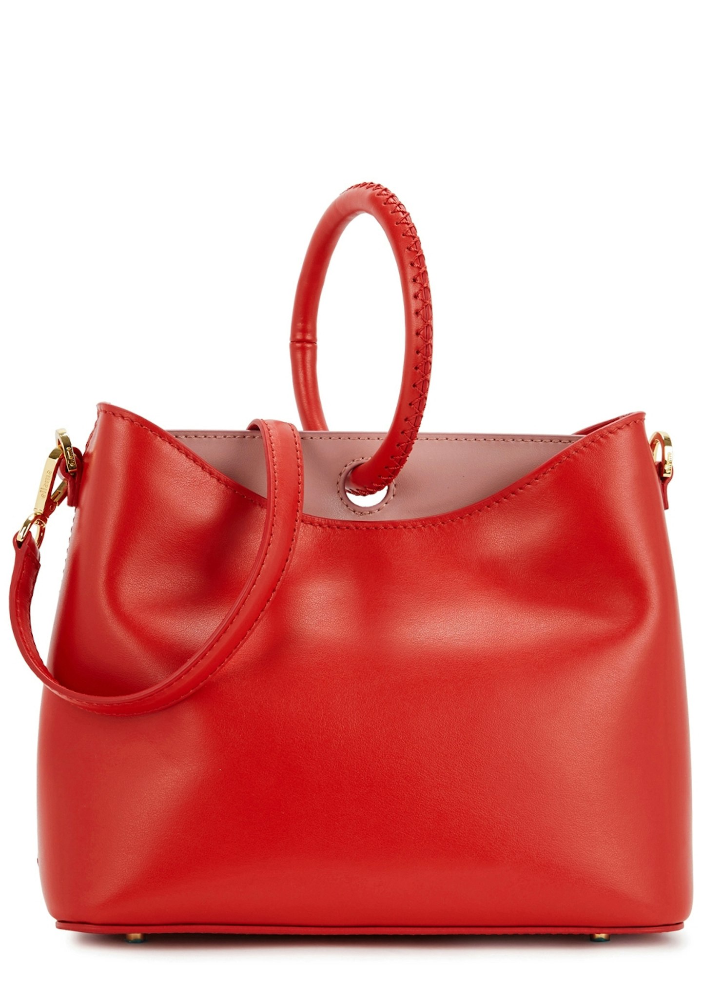 Elleme, Raisin Red Leather Shoulder Bag, £440, Harvey Nichols