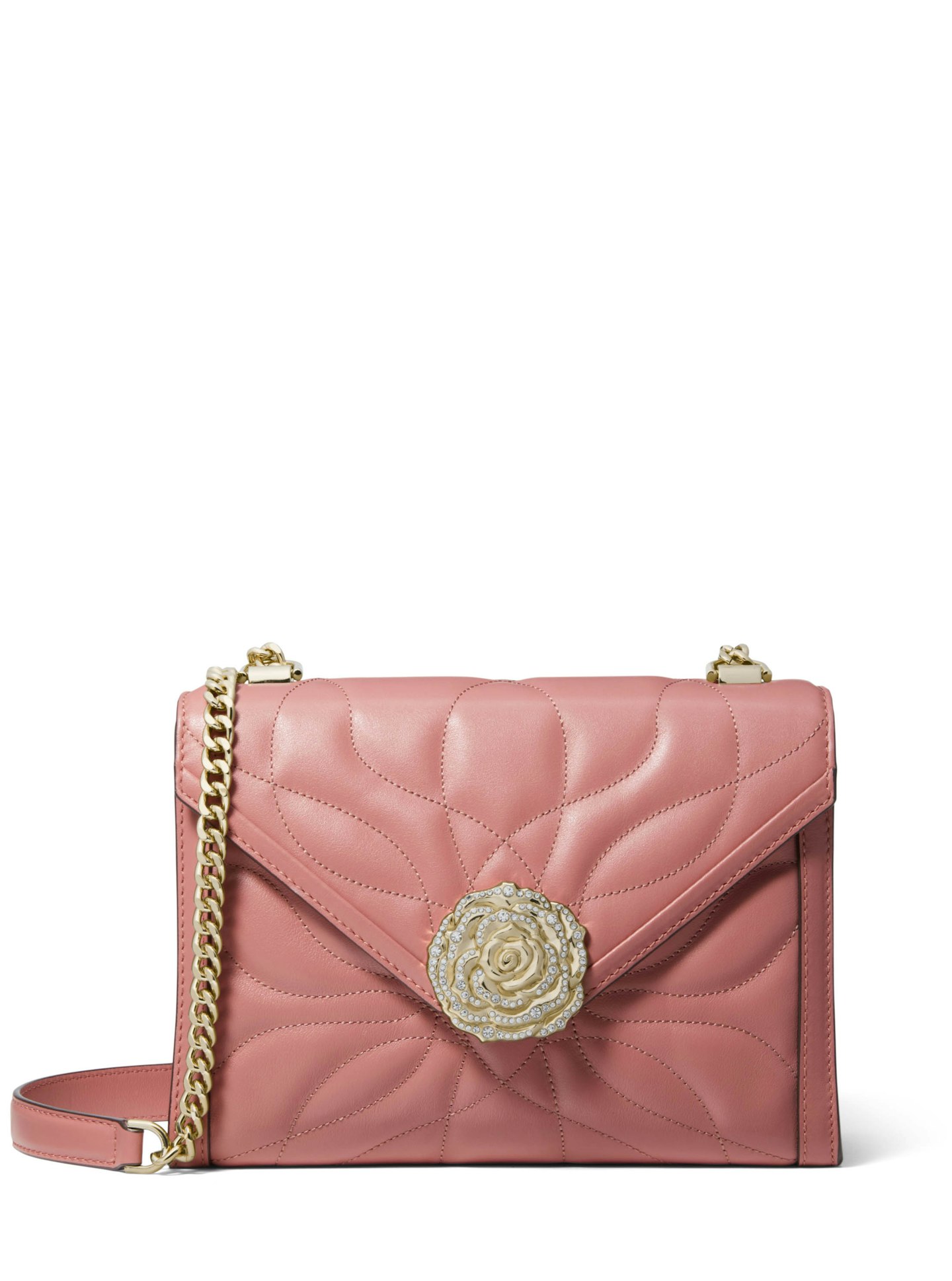 Michael Kors - Rose Floral Quilted Leather Whitney Shoulder Bag