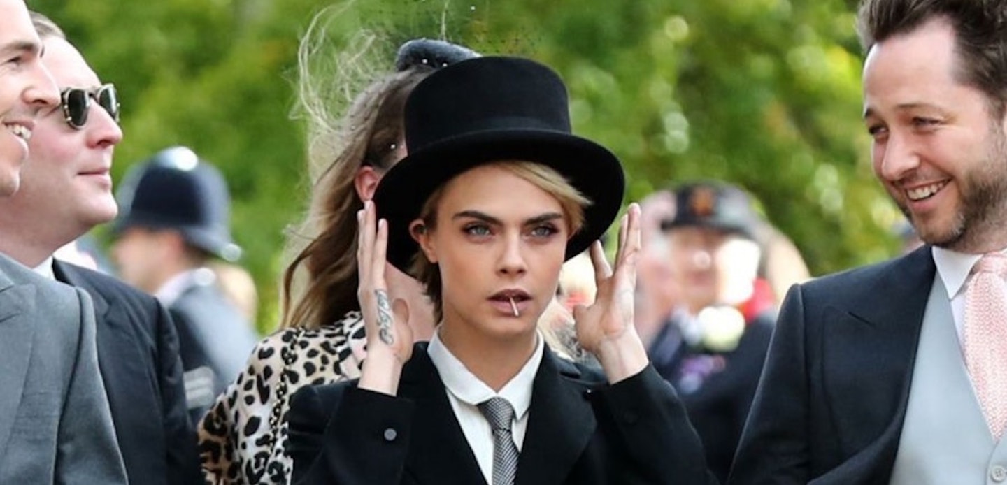 Cara in her top hat and tails