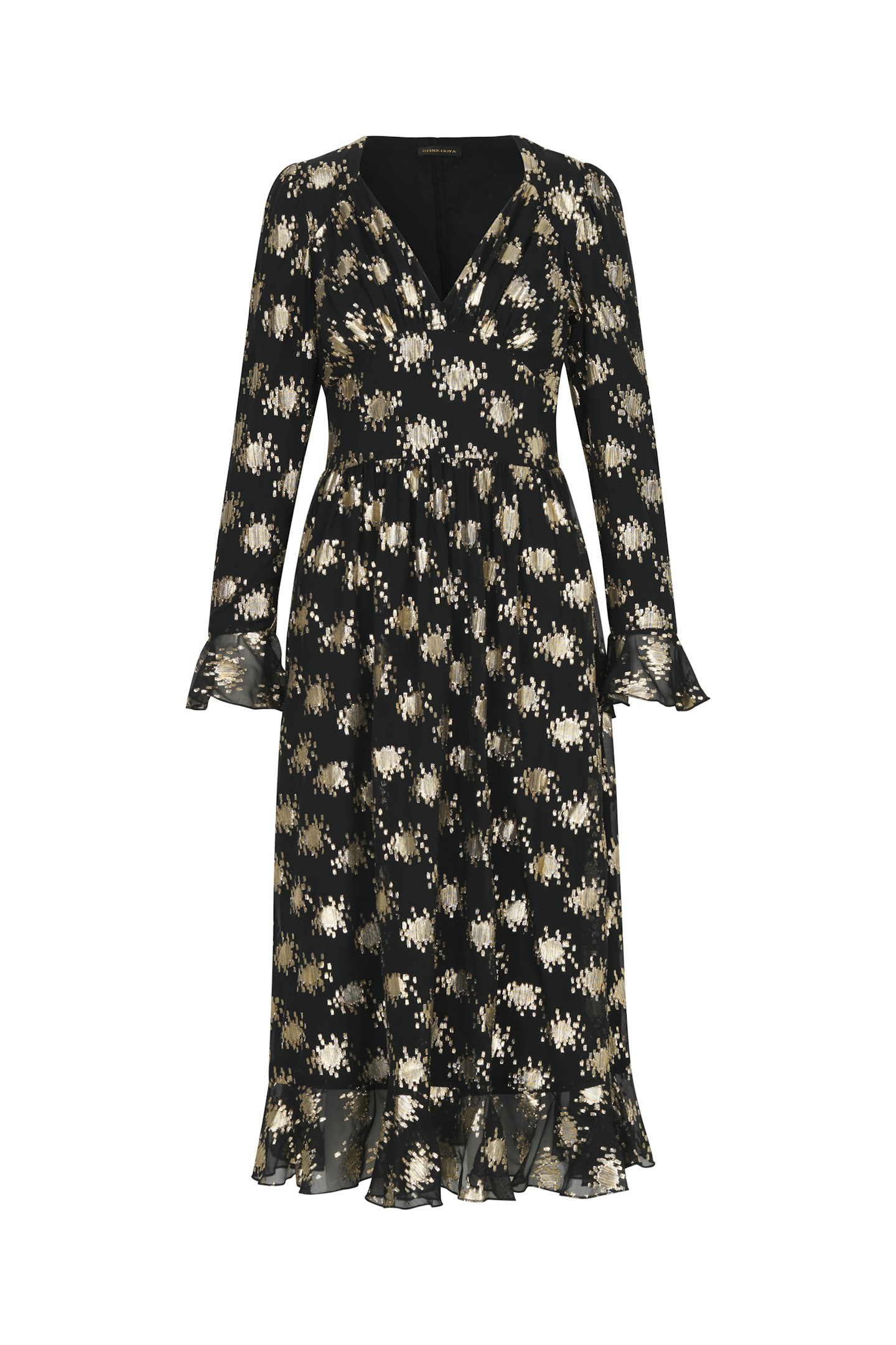 Stine Goya, William Metallic Fil Coupe Silk-Blend Midi Dress, £480, Net-A-Porter