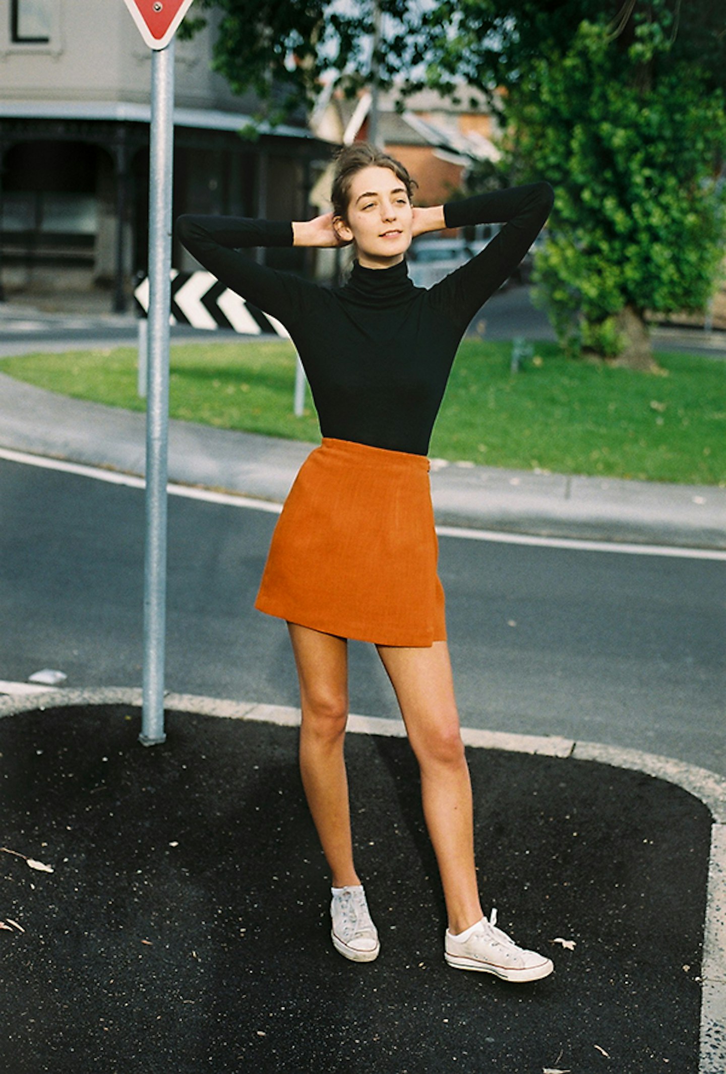 Caves Collect,  Frank Orange Wrap Skirt, £104