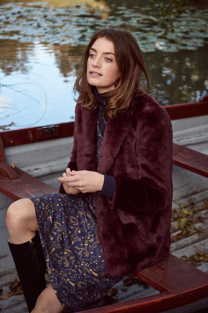 Boden boxgrove shop faux fur coat