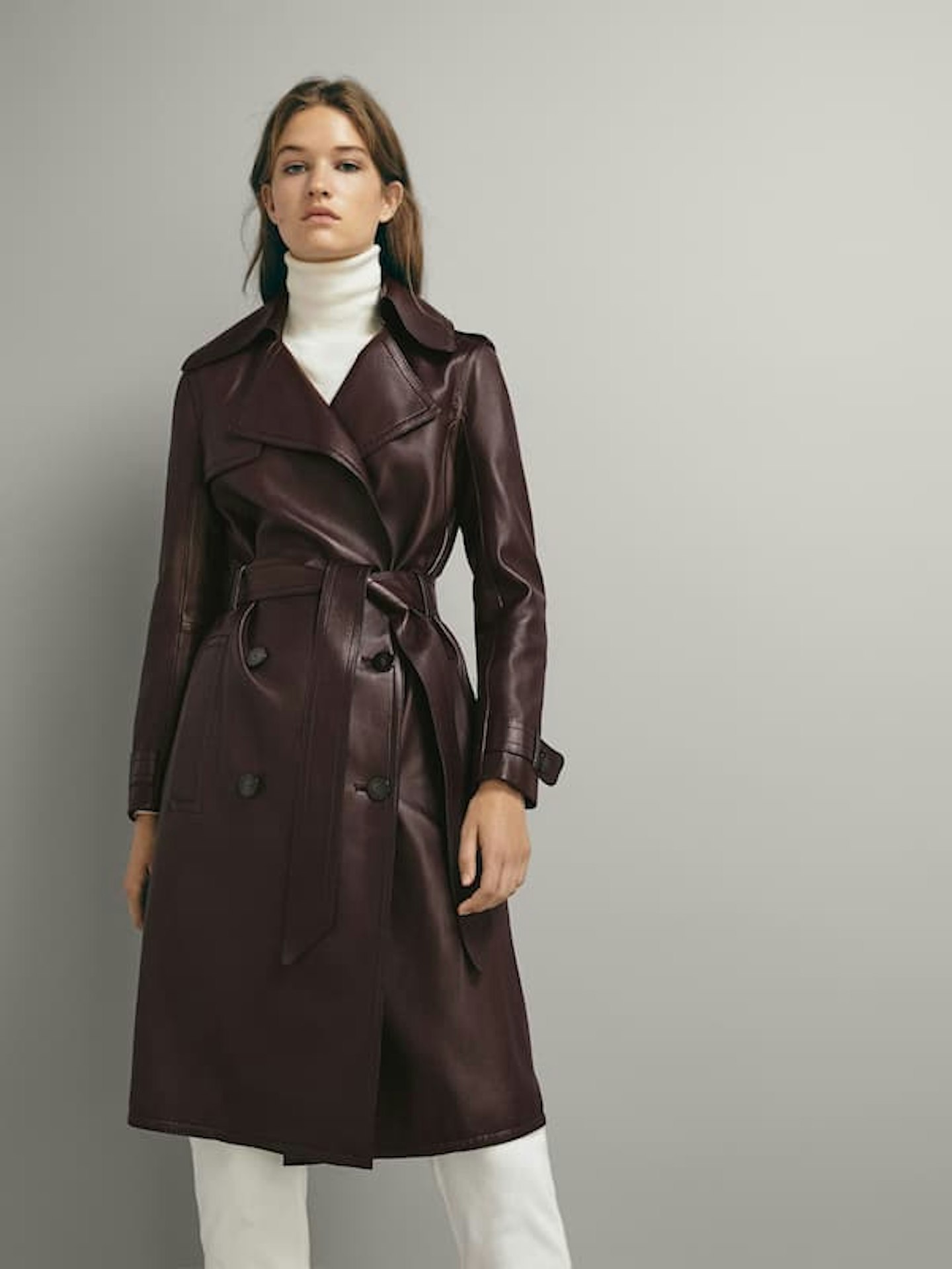 Massimo Dutti, Nappa Trench Coat With Belt, £399