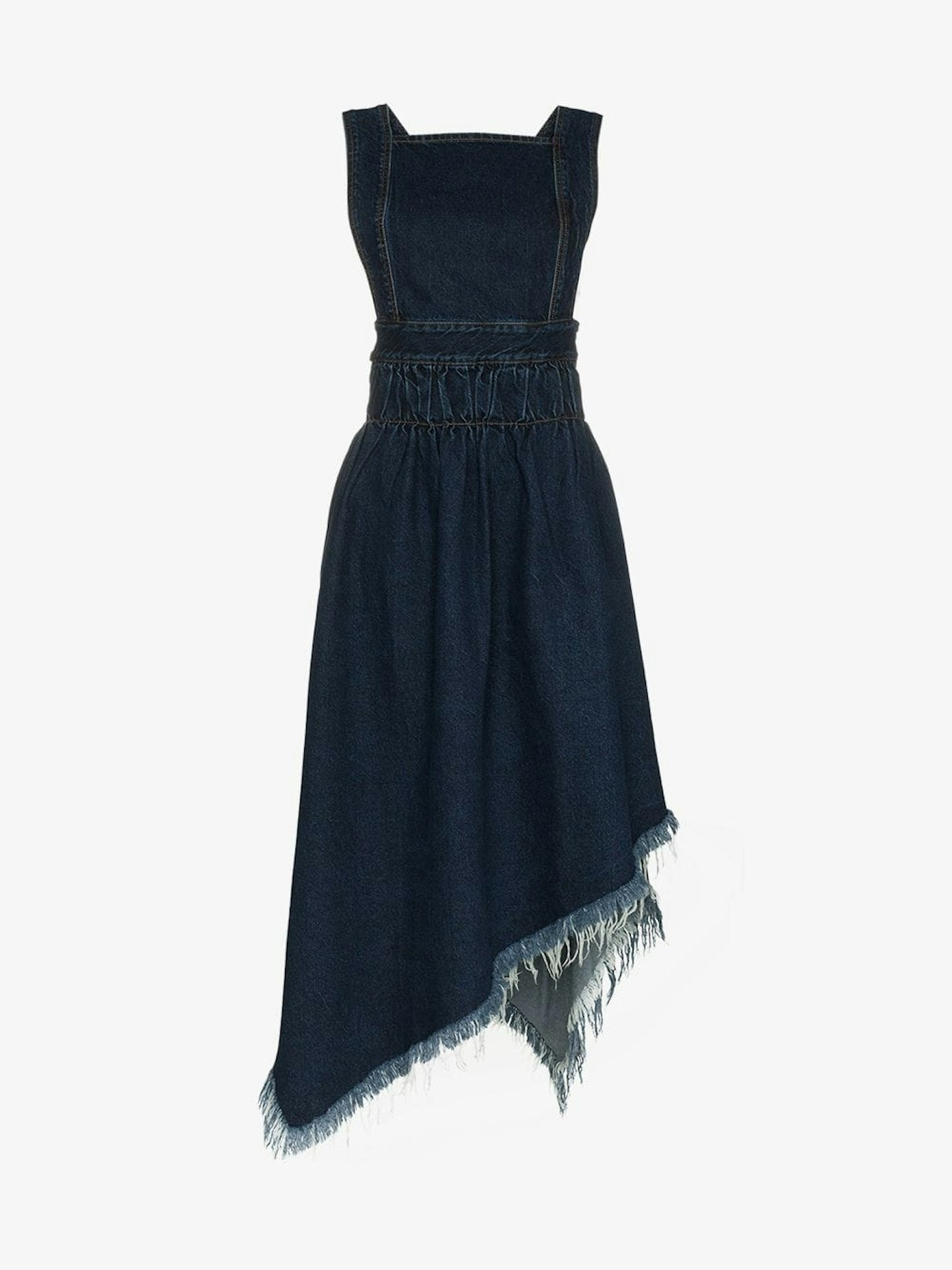 Marques'Almeida, Frayed Hem Apron Denim Dress, £460, Browns