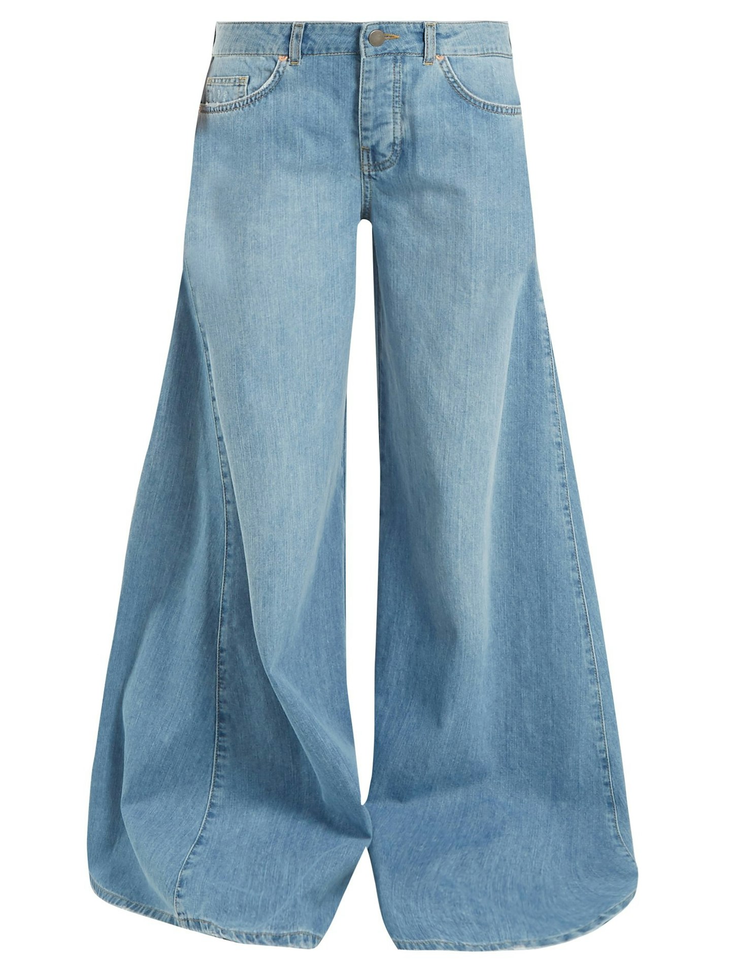 Raey, Moon Godet-Insert Wide Leg Jeans, £165