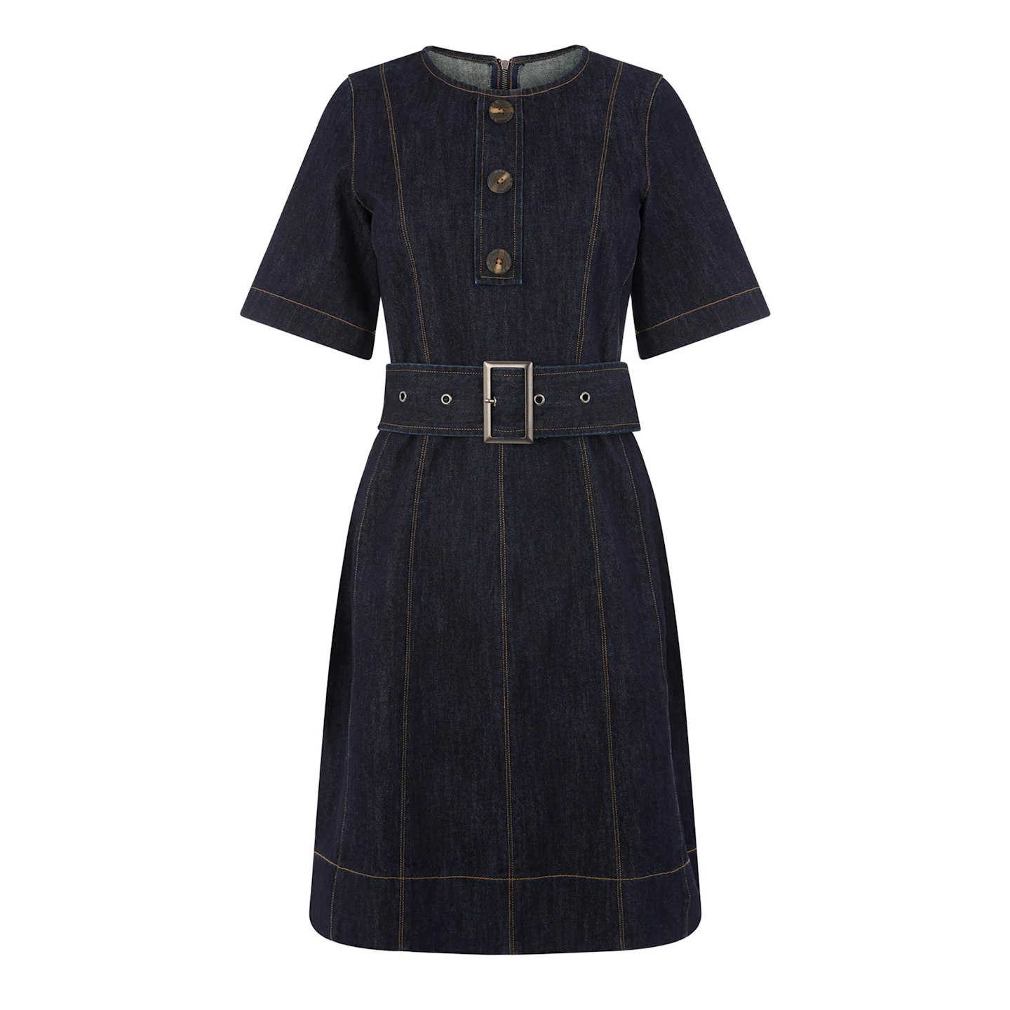 Warehouse, Button Belted Denim Dress, £59