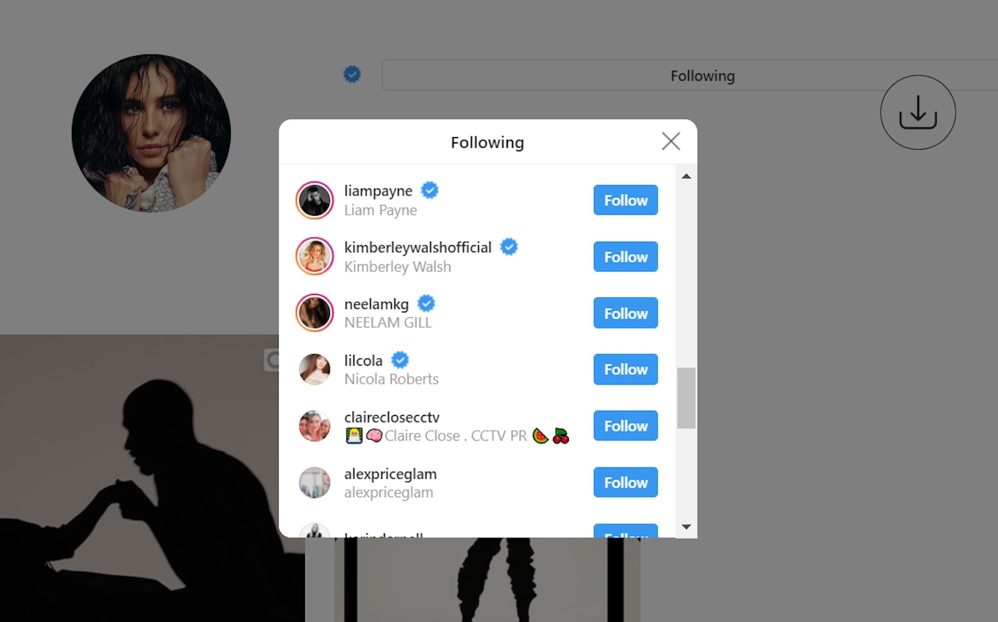 Cheryl follows Liam