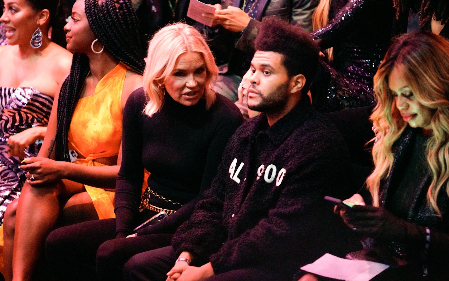 Yolanda Foster and The Weeknd at the Victoria's Secret 2018 show