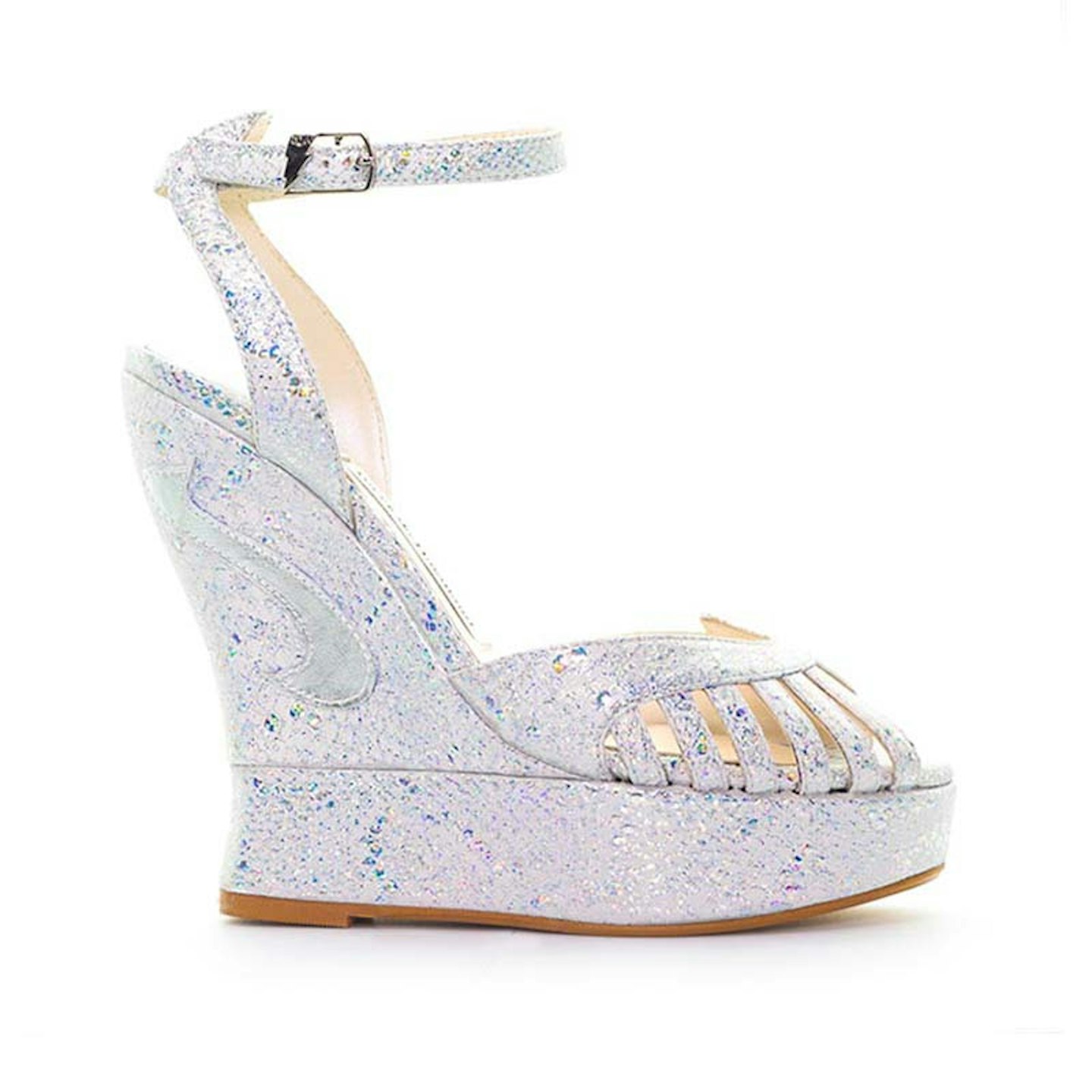 Terry de Havilland, Margaux Silver White Wedges, £299