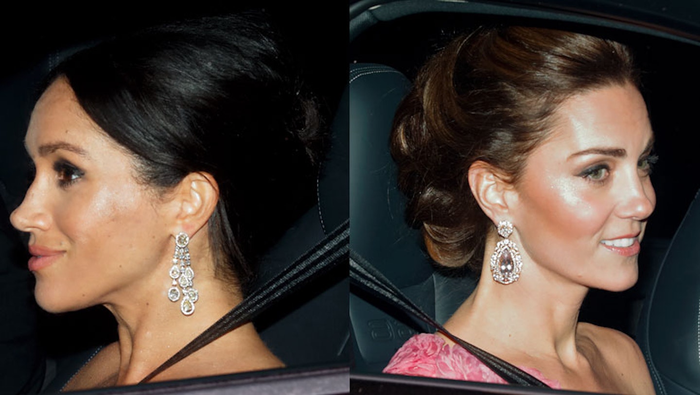 meghan markle duchess of sussex kate middleton duchess of cambridge fashion earrings