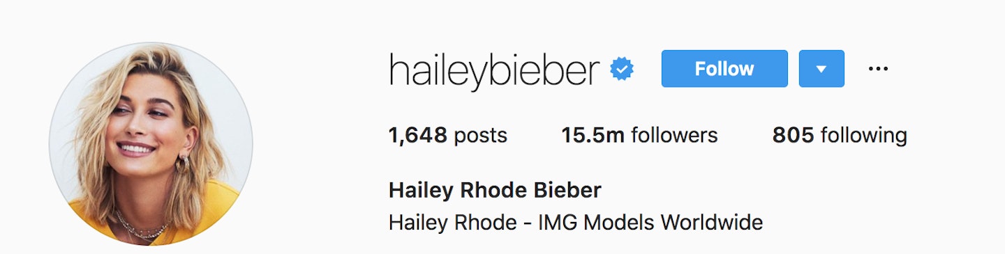 Hailey Bieber Instagram