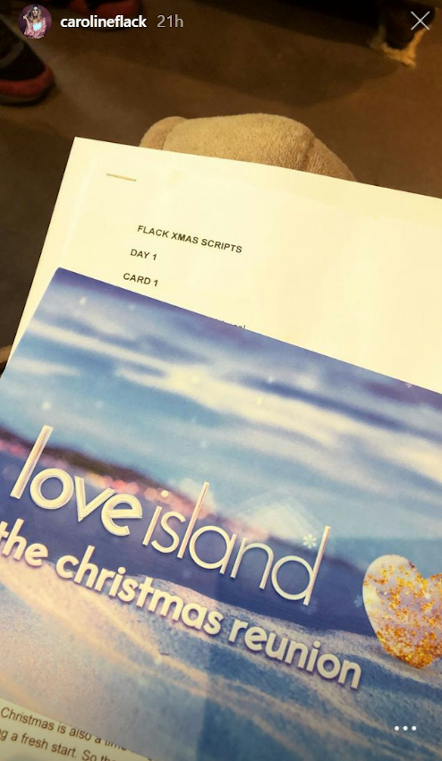 caroline flack love island christmas special 