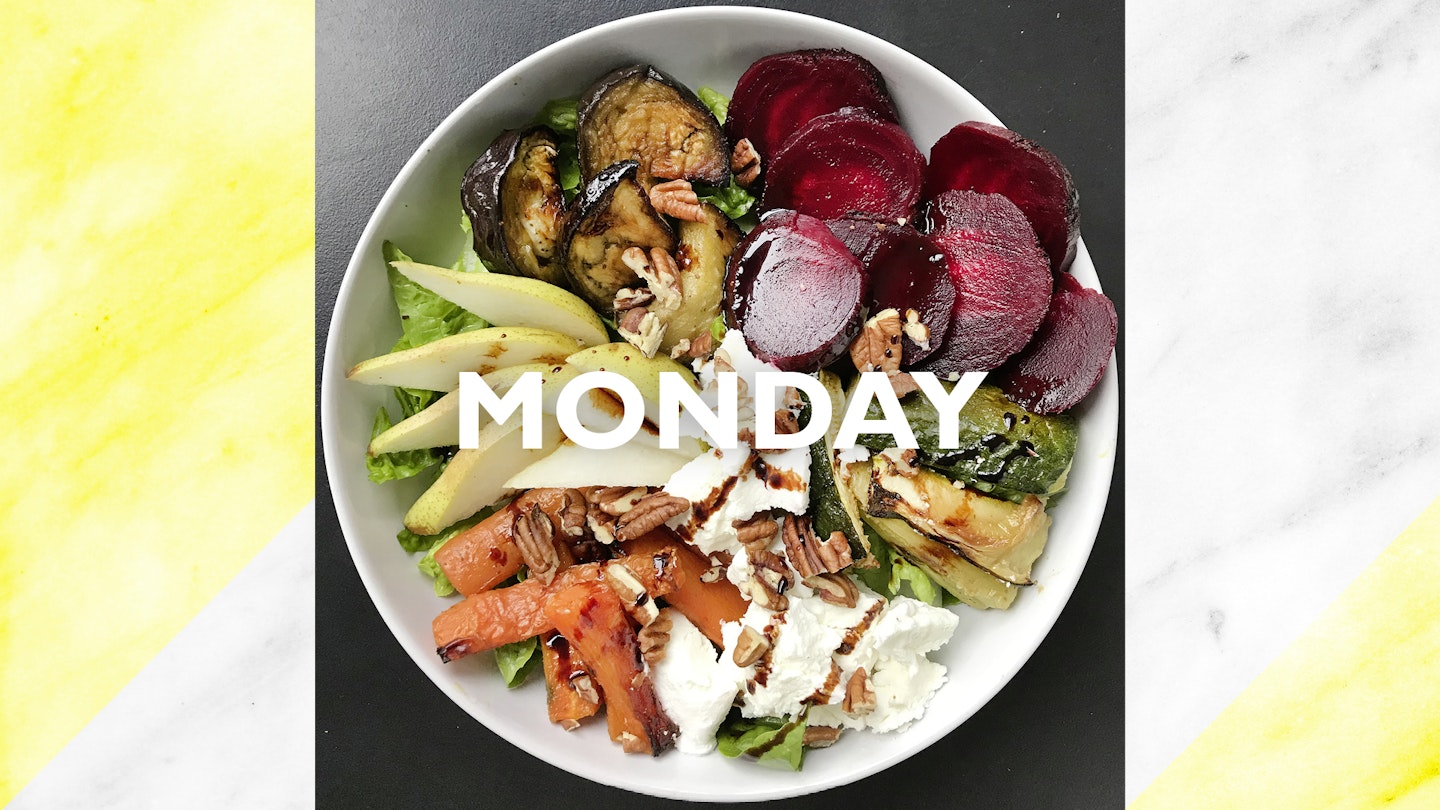 Monday – Warm goat’s cheese salad, 40 mins