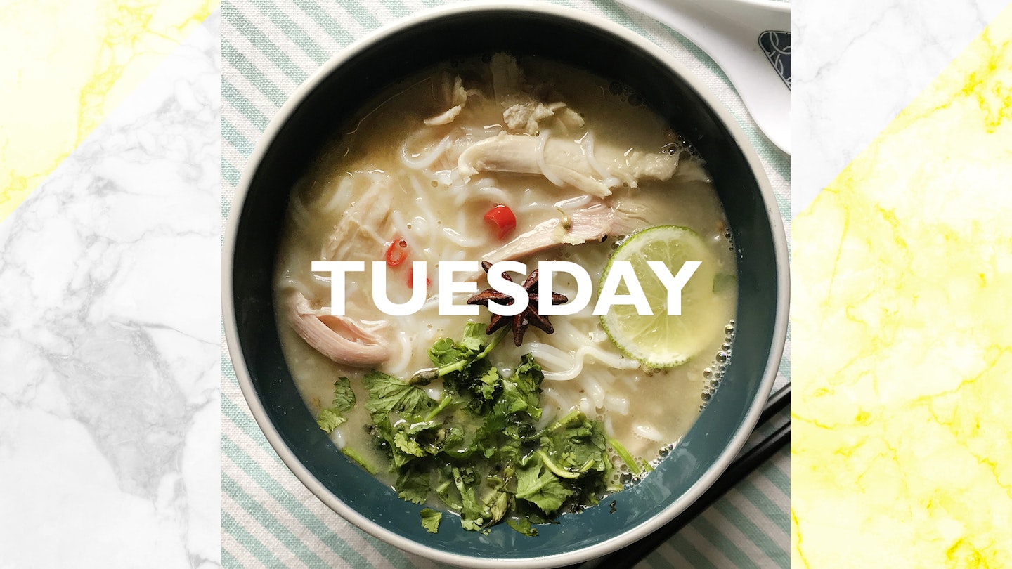 Tuesday – Cheat’s chicken pho, 15 mins