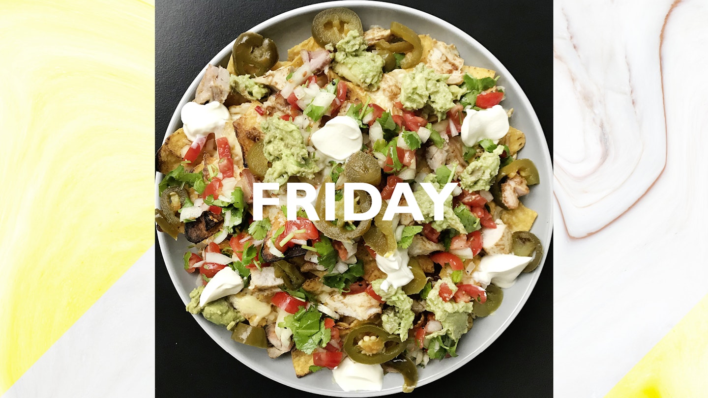 Friday – Chilli chicken nachos, 20 mins