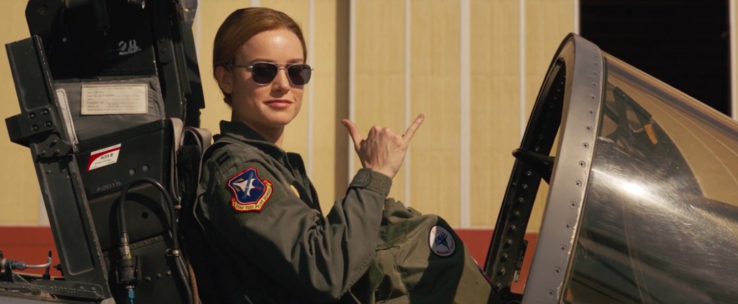 Brie Larson's character was an officer for US Air Fighter pilot but she suffers memory loss