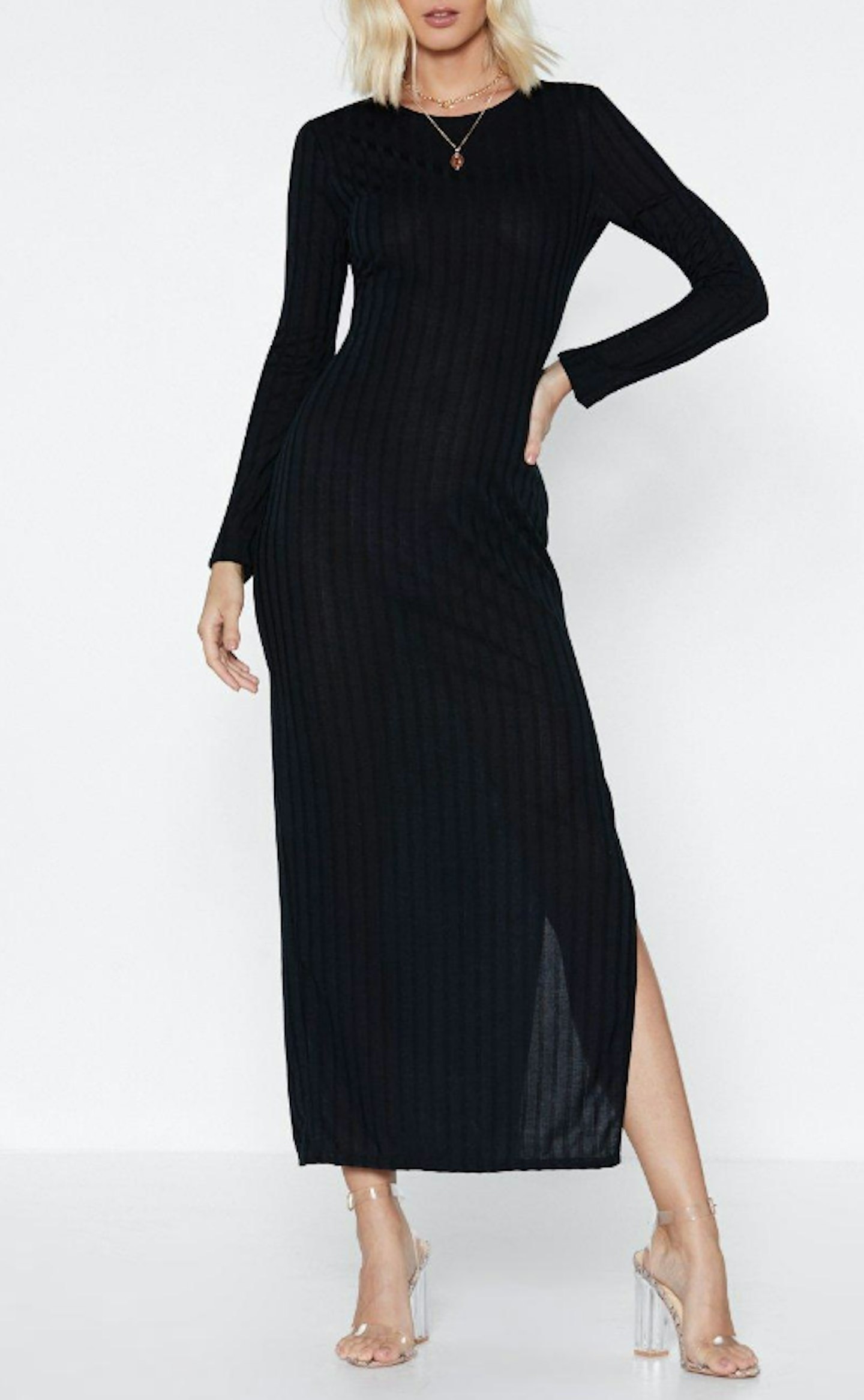 Nasty Gal, Long Live Ribbed Maxi Dress