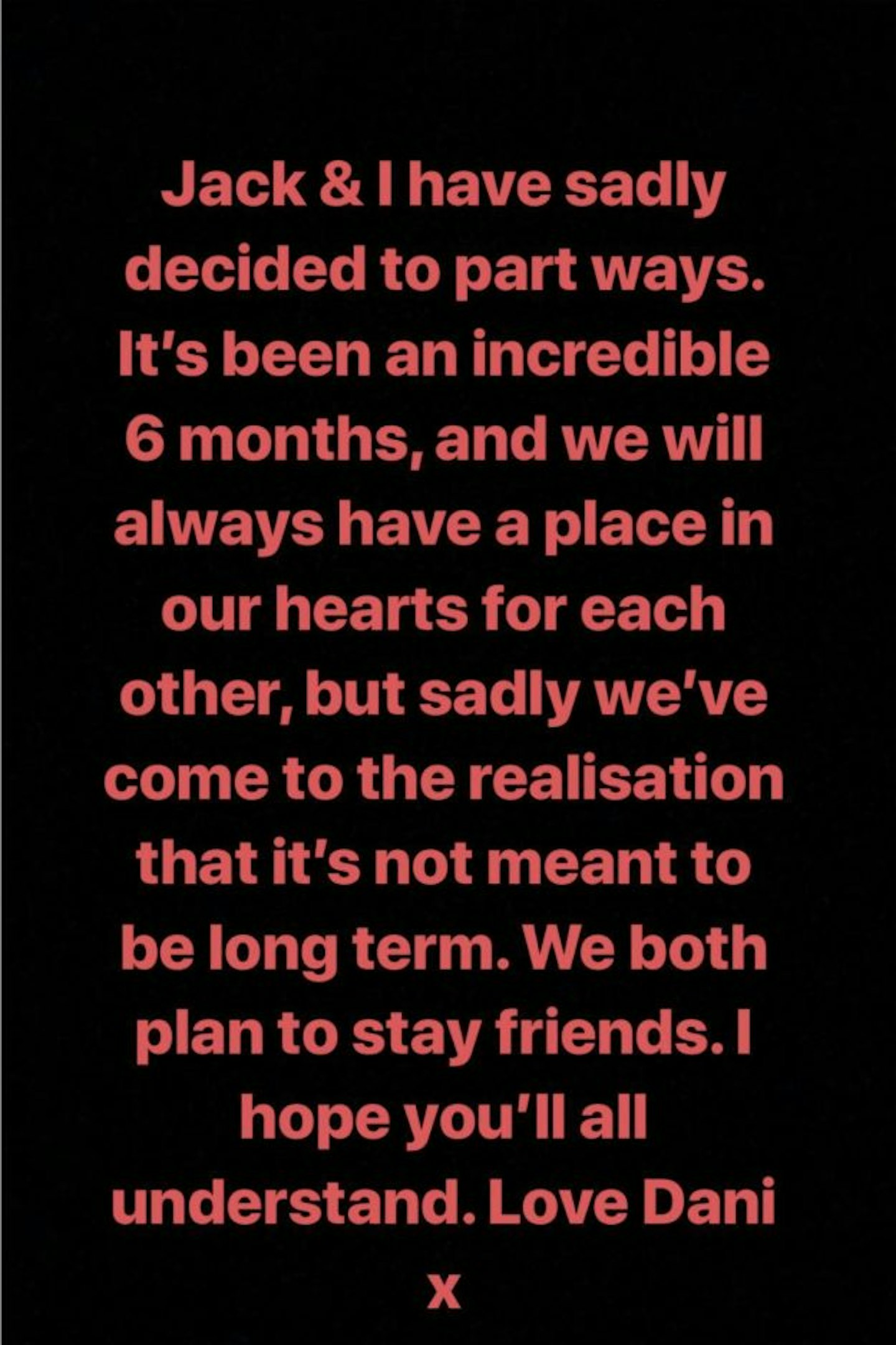 Dani Dyer instagram story