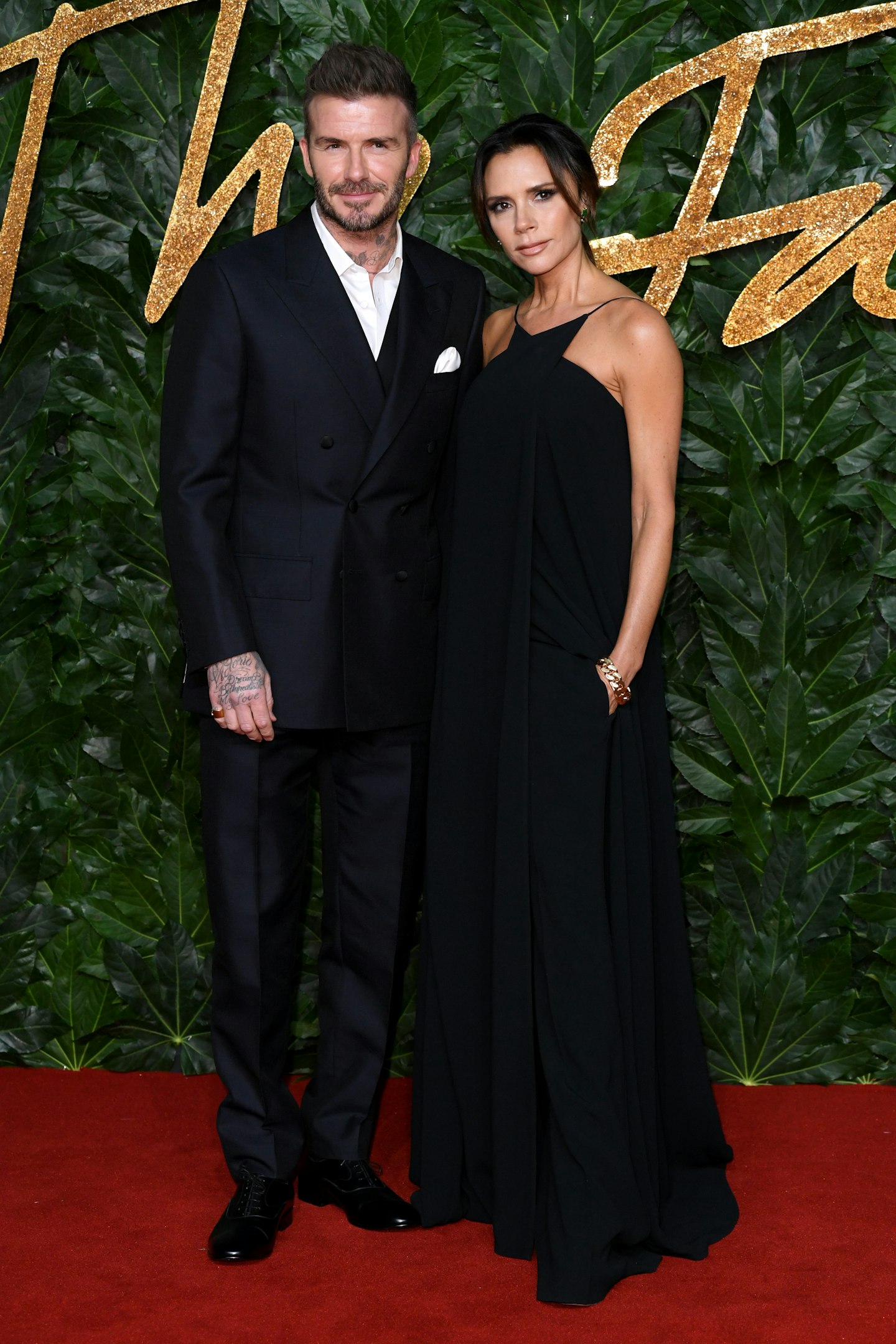 David and Victoria Beckham at The Fashion Awards 2018