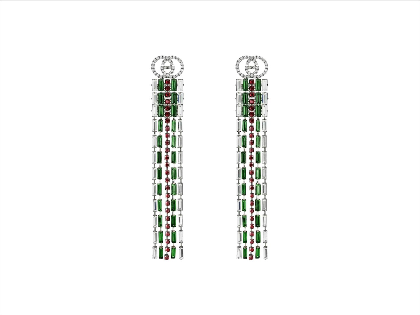 Crystal Web Drop Earrings from Gucci