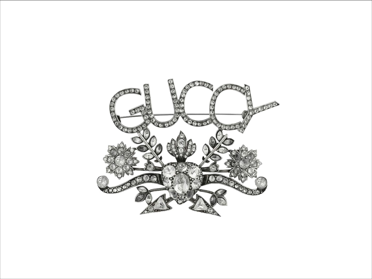 Crystal Guccy Brooch from Gucci