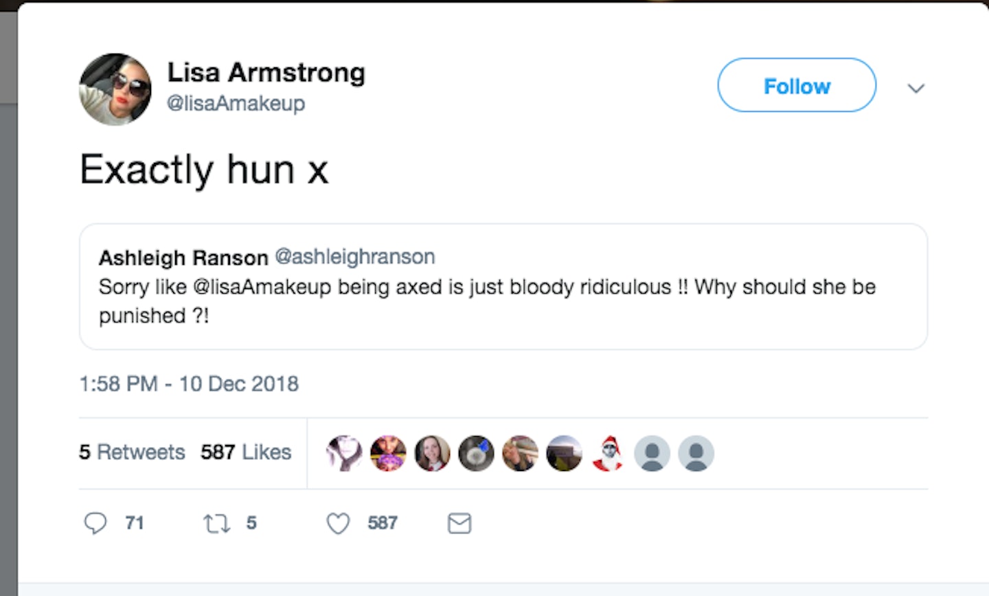 Lisa Armstrong Twitter