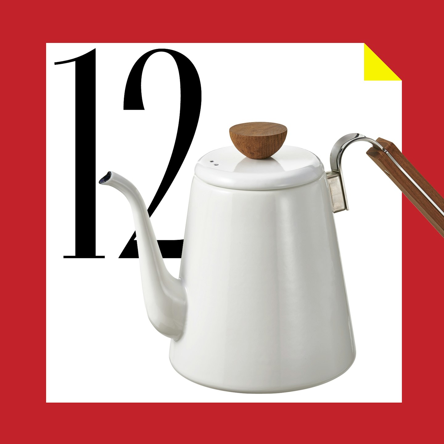 12 December - Hario Bona Coffee Enamel Drip Kettle