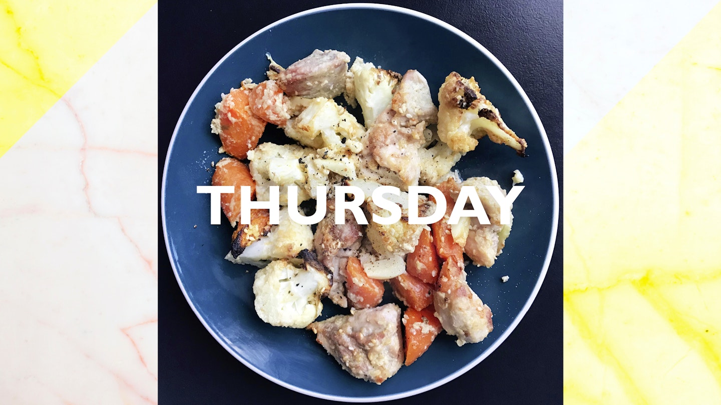 Thursday – Tahini Chicken Traybake, 45 mins