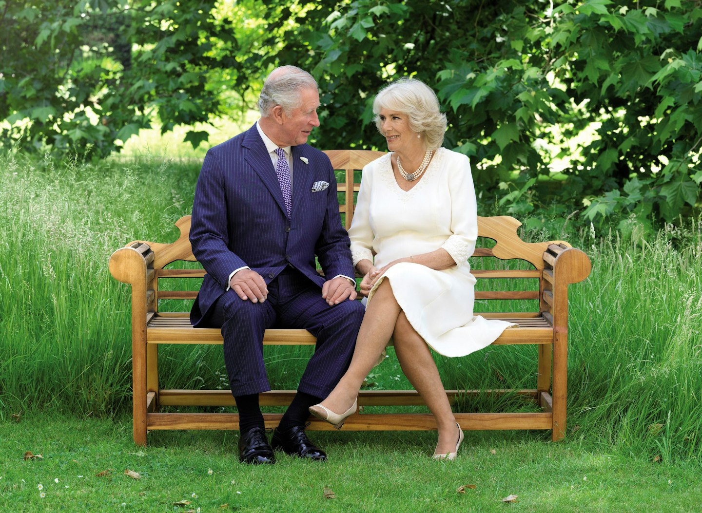 Prince Charles and Duchess Camilla look lovingly at one another in their Christmas card