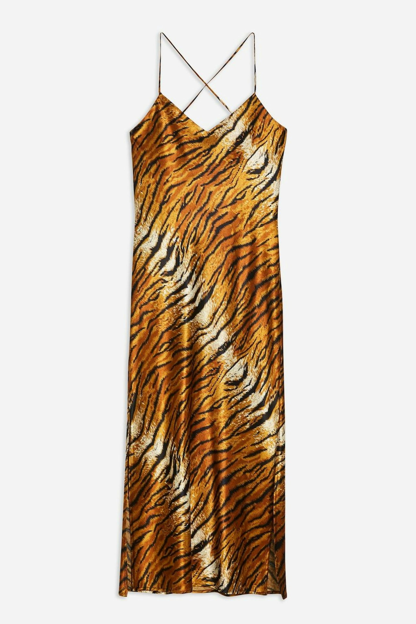 Topshop, Tiger Satin Slip Dress