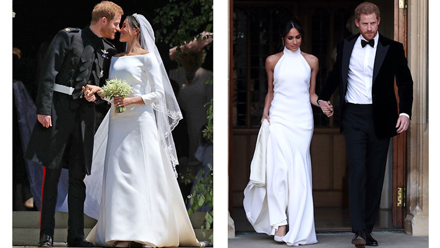 two wedding dress trend meghan markle duchess of sussex