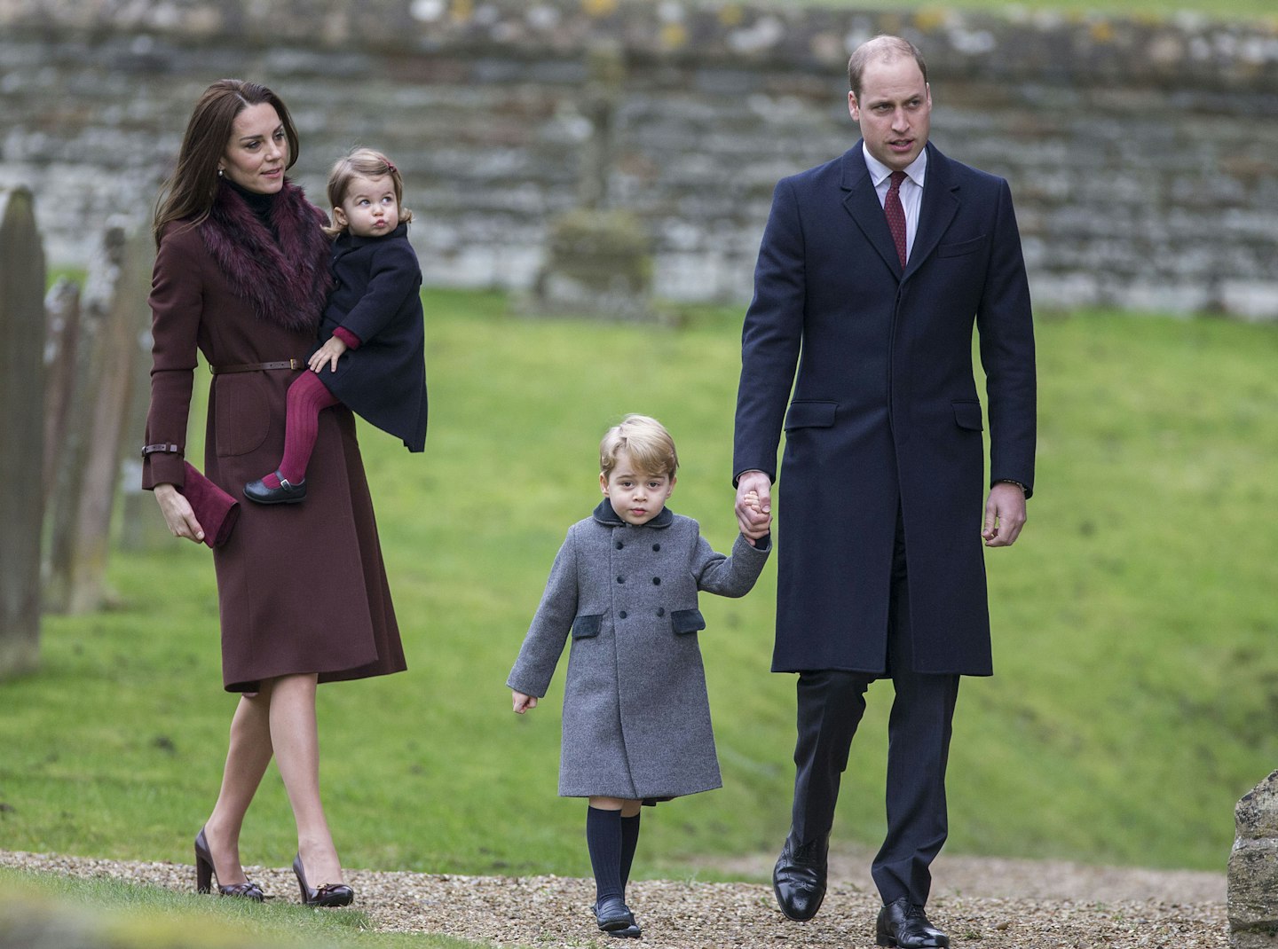 In 2016 Prince George and Princess Charlotte attended the Englefield church service on Christmas Day