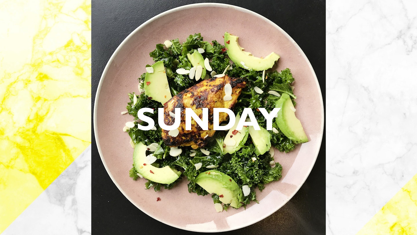 Turmeric chicken and kale salad