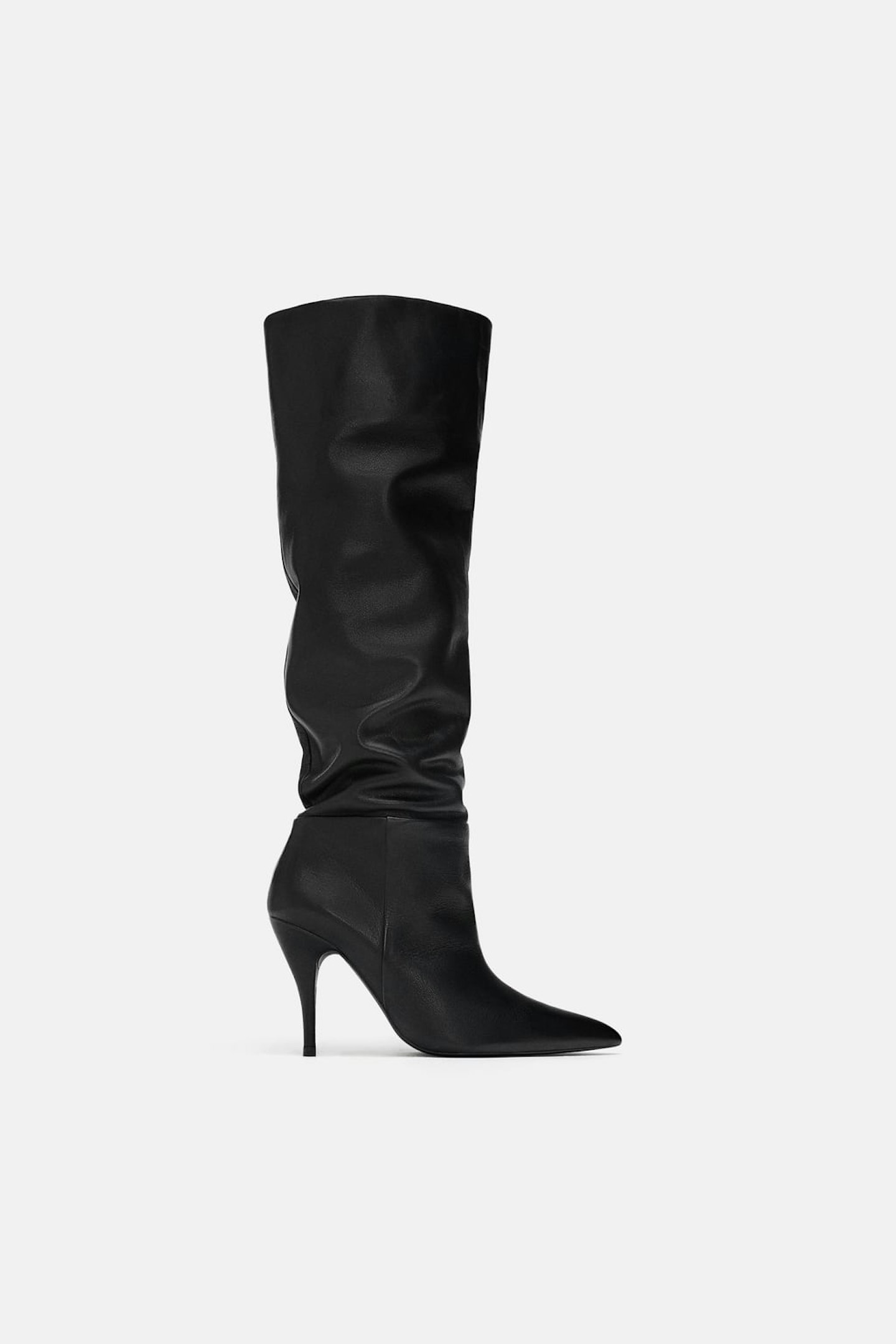 Zara, Soft Leather High-Heel Boots