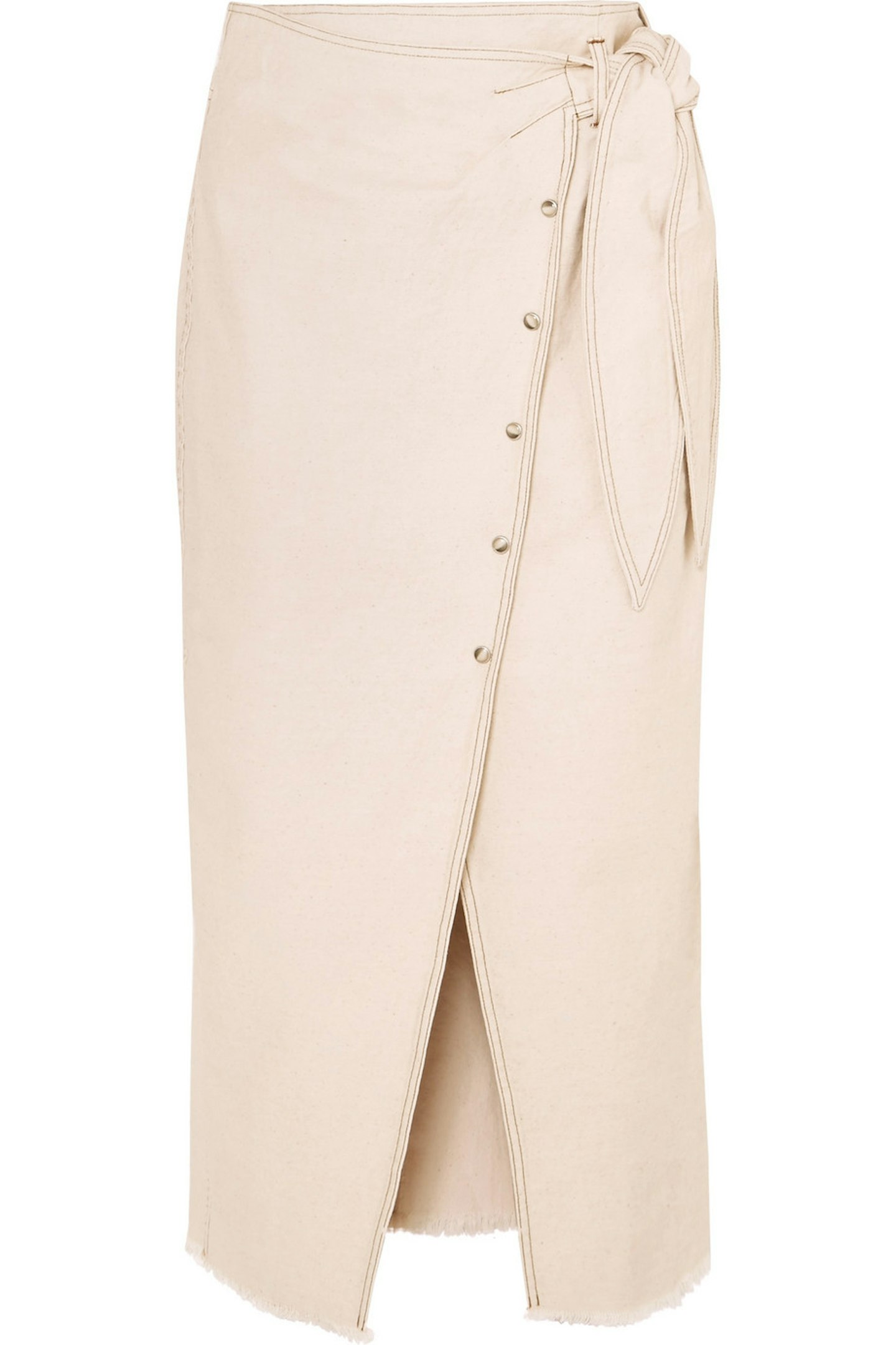 Nanushka, Opal Asymmetric Denim Wrap Skirt