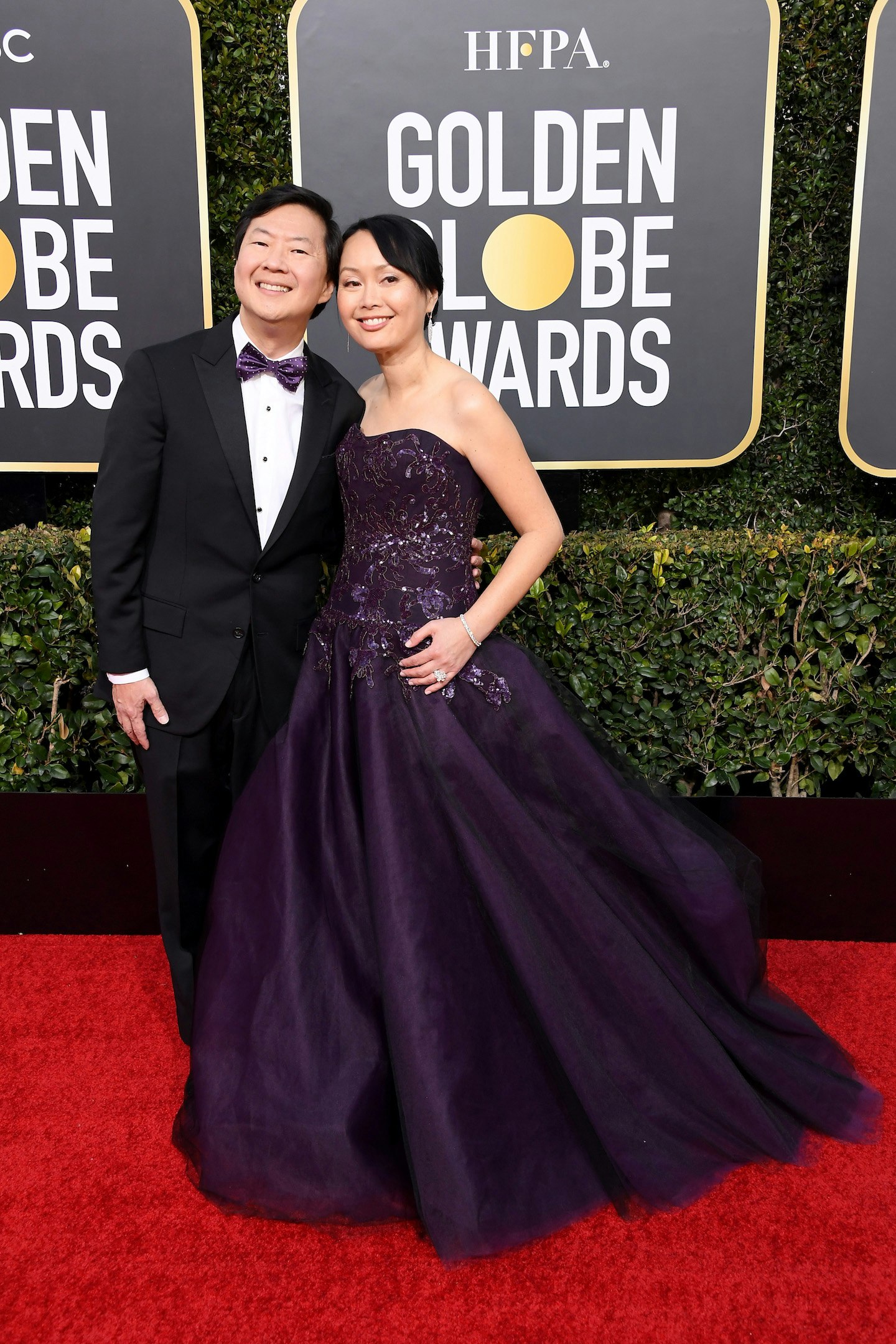 Ken Jeong and Tran Jeong at the 2019 Golden Globes