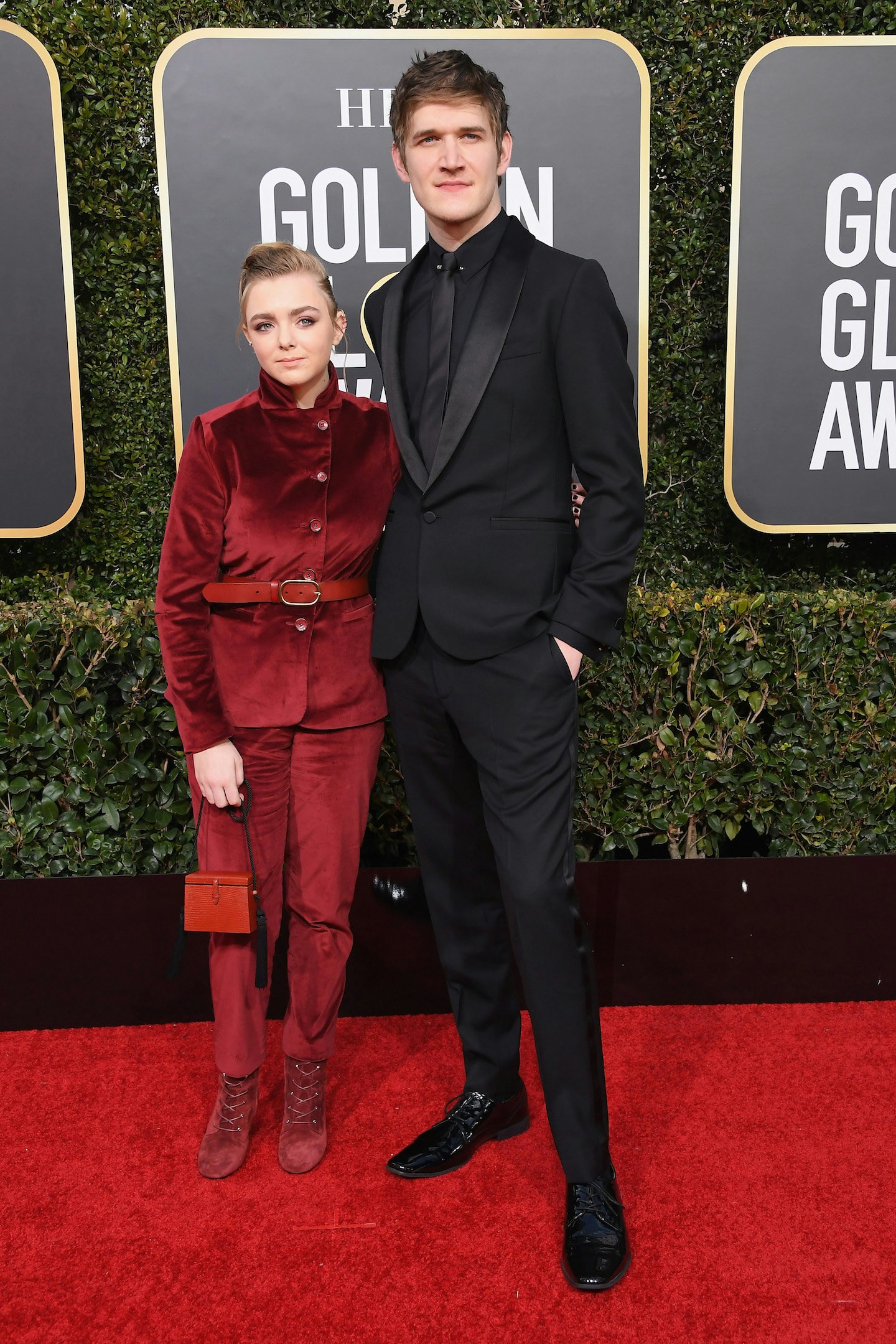 Elsie Fisher and Bo Burnham at the 2019 Golden Globes