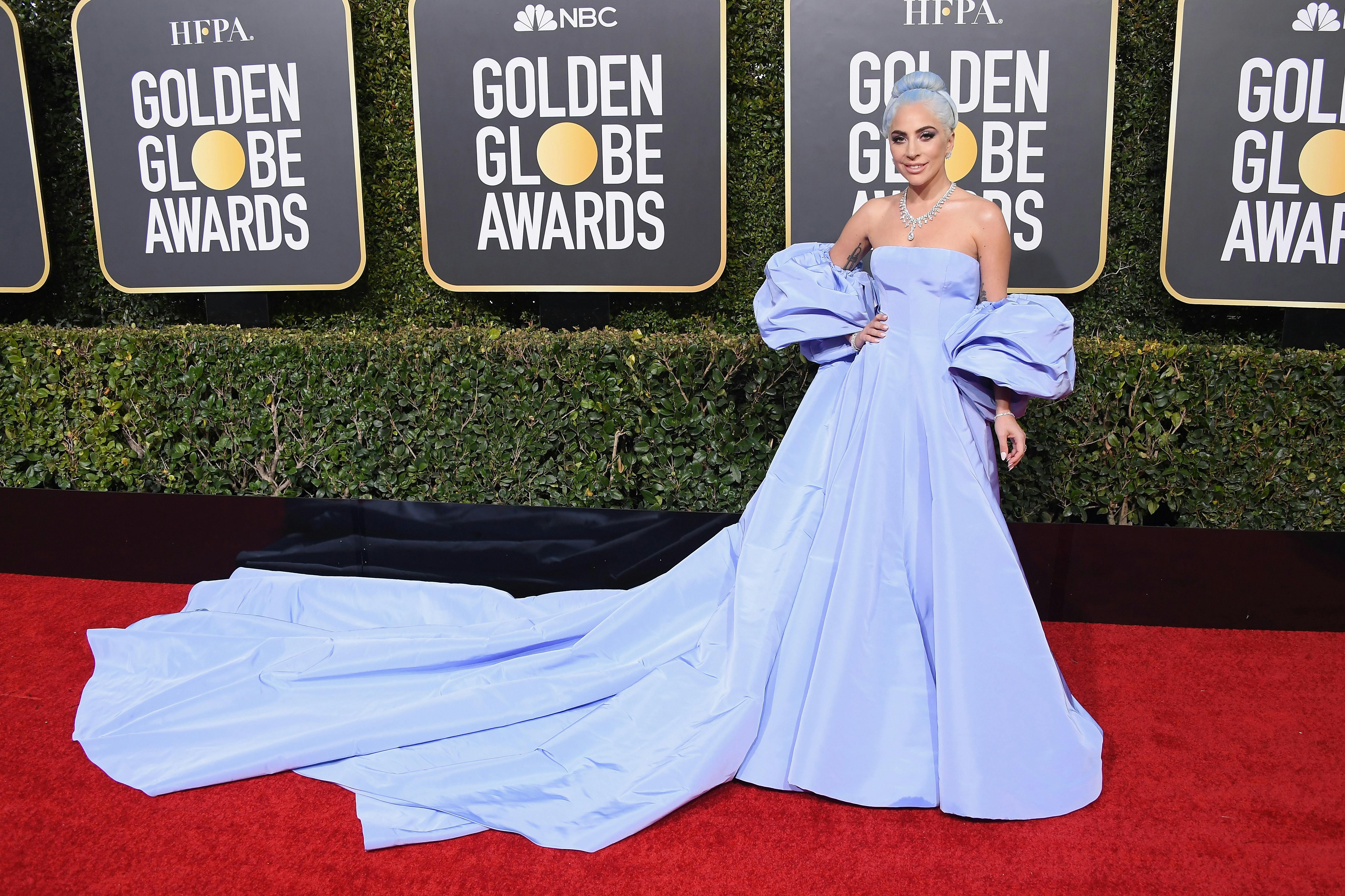 Golden Globes 2019 Lady Gaga Emily Blunt And More Stars Dresses Then And Now Grazia