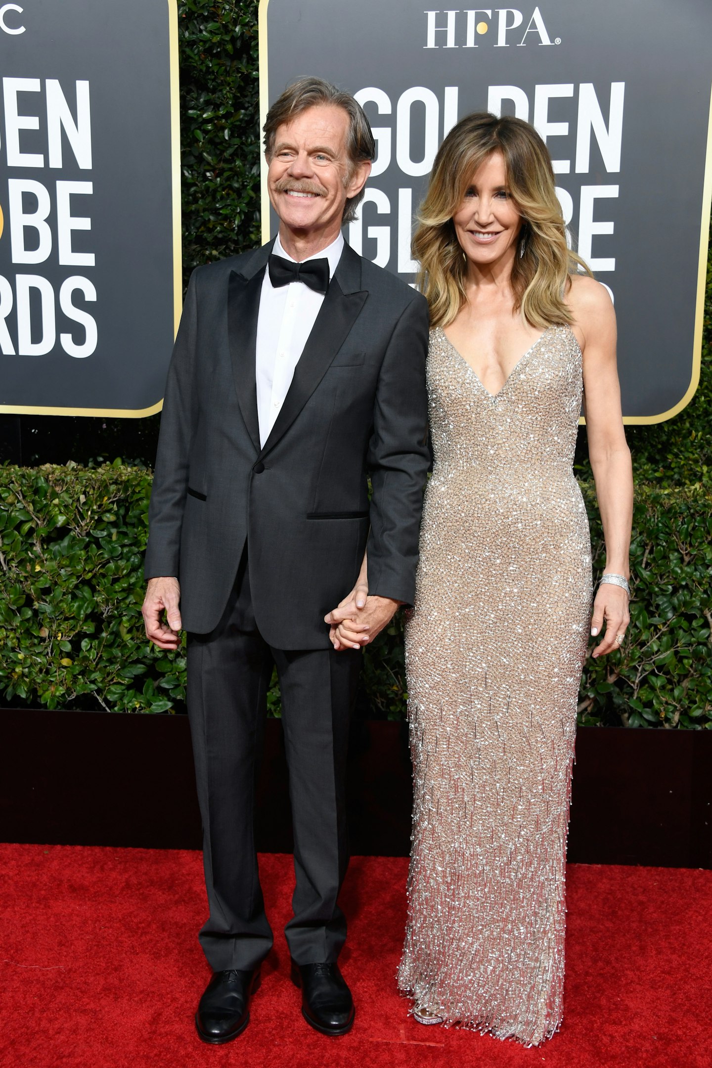 Felicity Huffman and William H. Macy at the 2019 Golden Globes