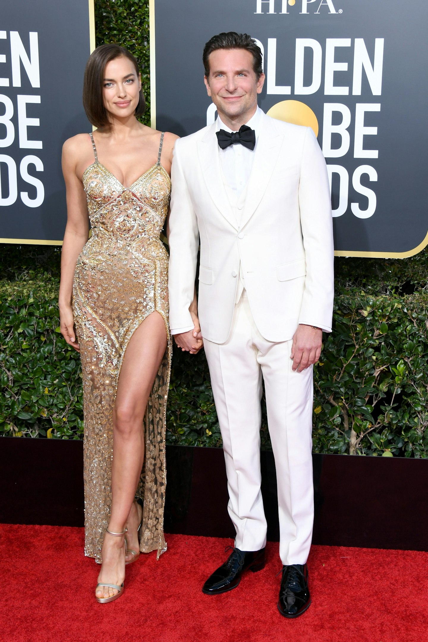 Irina Shayk and Bradley Cooper at the 2019 Golden Globes