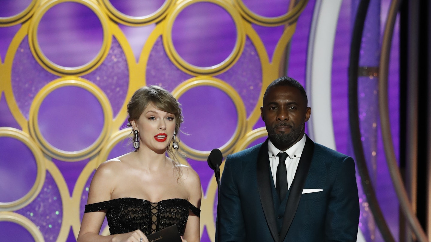 Taylor Swift and Idris Elba present the award for Best Original Song at the 2019 Golden Globes