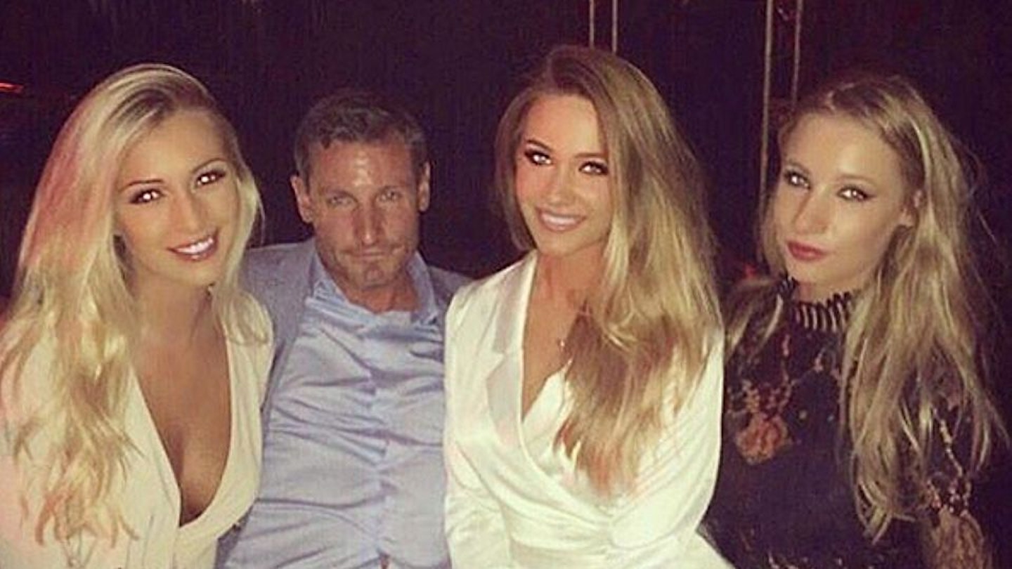 REBEKAH WARD, DEAN GAFFNEY AND HIS DAUGHTERS CHARLOTTE AND CHLOE 