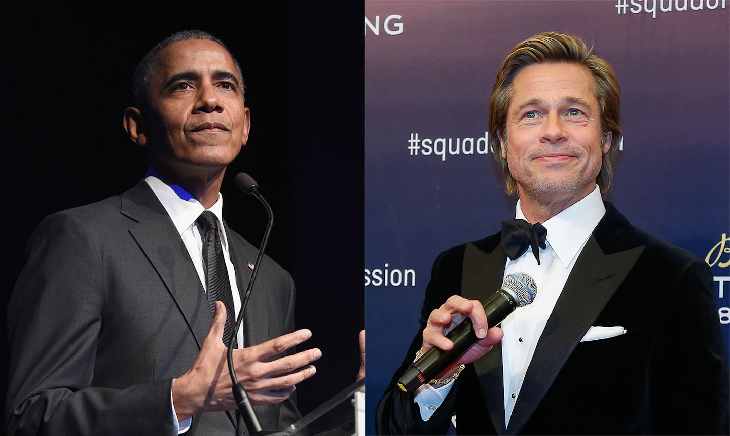 Barack Obama and Brad Pitt